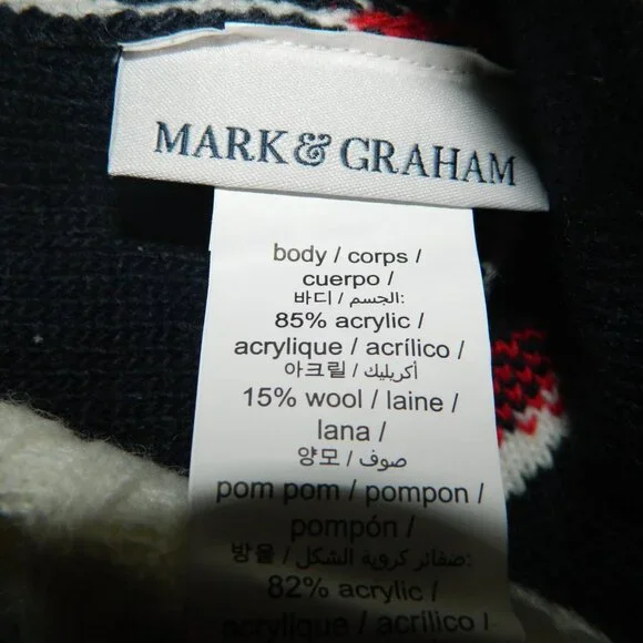 Mark & Graham Ski Google Kids Pom Pom Hat "SPENCER" (QQ-31) - Picture 3 of 4